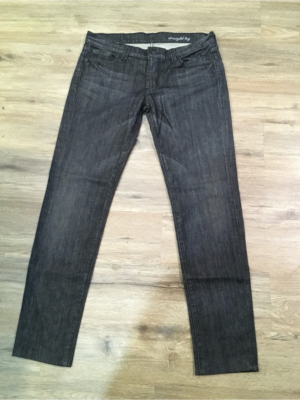 7 For All Mankind Straight Leg Jeans - Charcoal